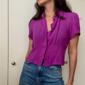 Club Monaco - Silk Triple Pleated top
